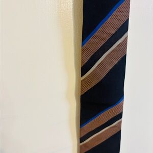 Vintage Pancaldi Striped Men's Tie in Black, Brown & Blue